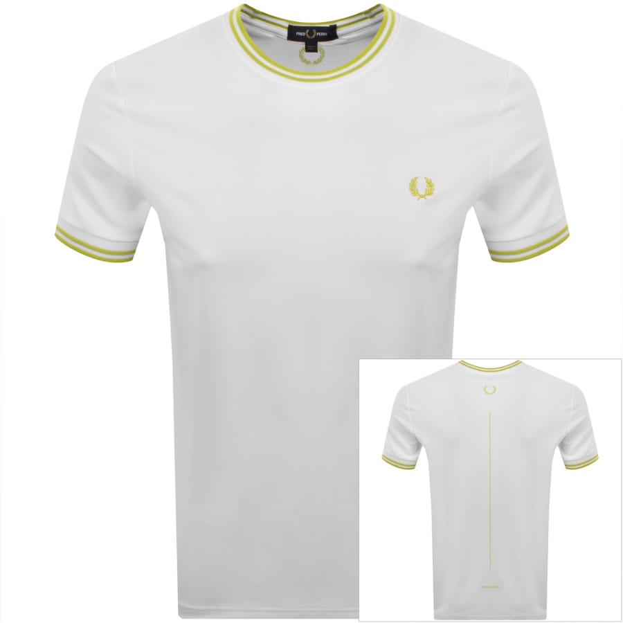 Fred Perry Tennis Tipped T Shirt White