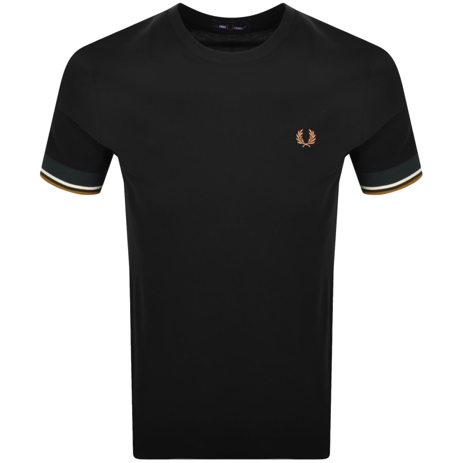 Fred Perry Twin Tipped Cuff T Shirt Black