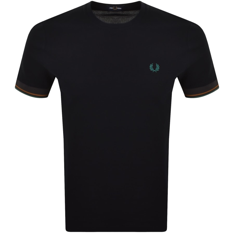 Fred Perry Twin Tipped Cuff T Shirt Navy
