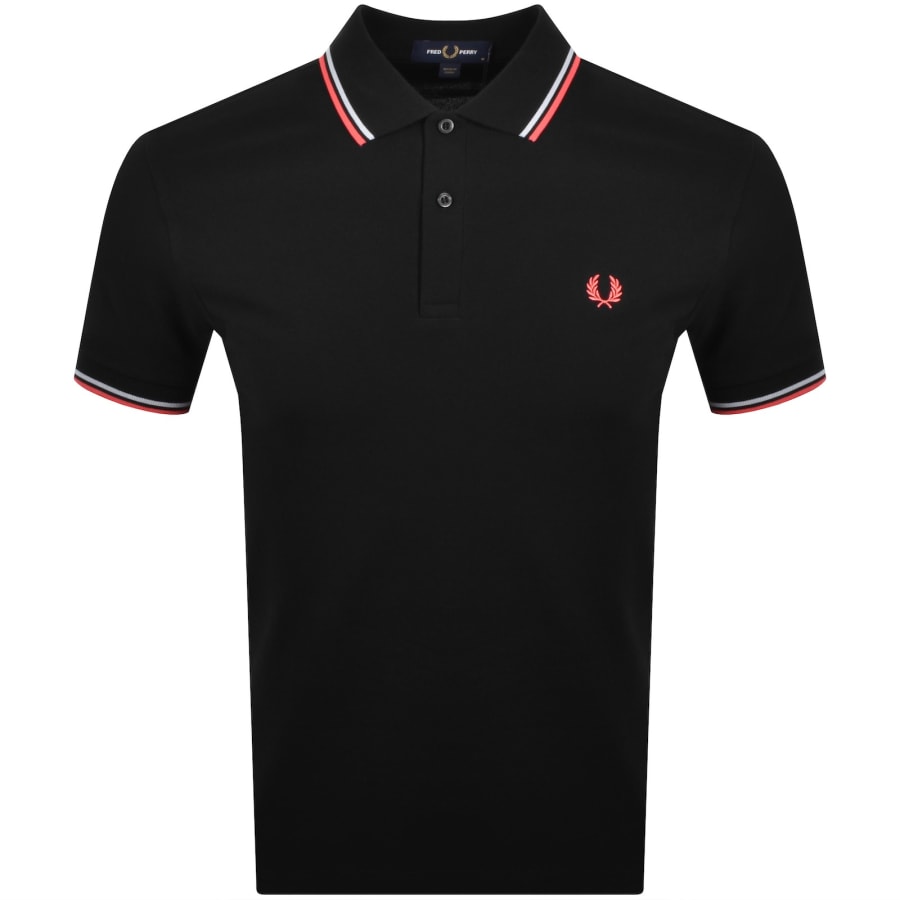 Fred Perry Twin Tipped Polo T Shirt Black