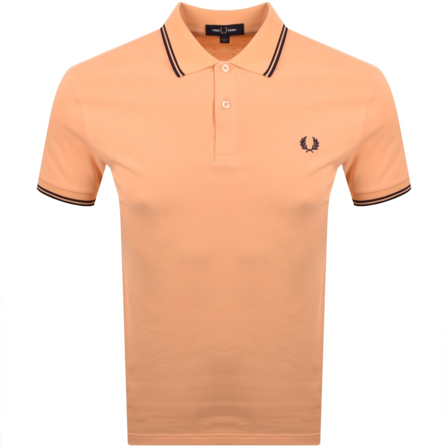 Fred Perry Twin Tipped Polo T Shirt Orange