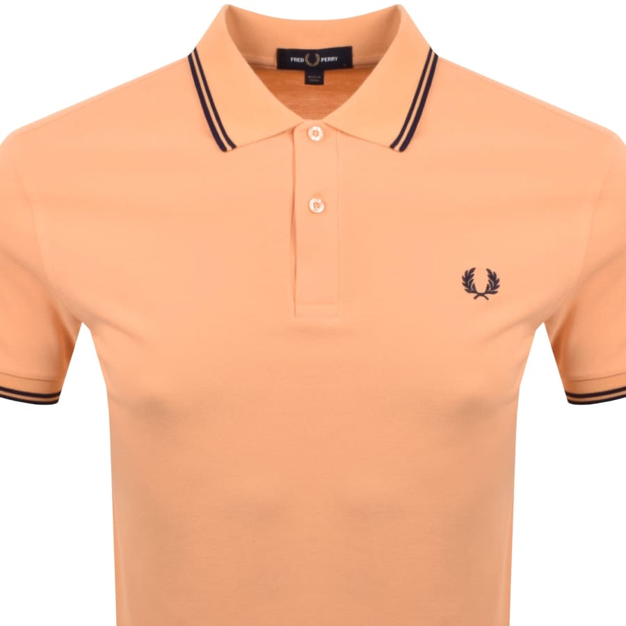 Fred Perry Twin Tipped Polo T Shirt Orange