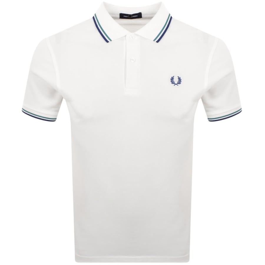 Fred Perry Twin Tipped Polo T Shirt Snow White