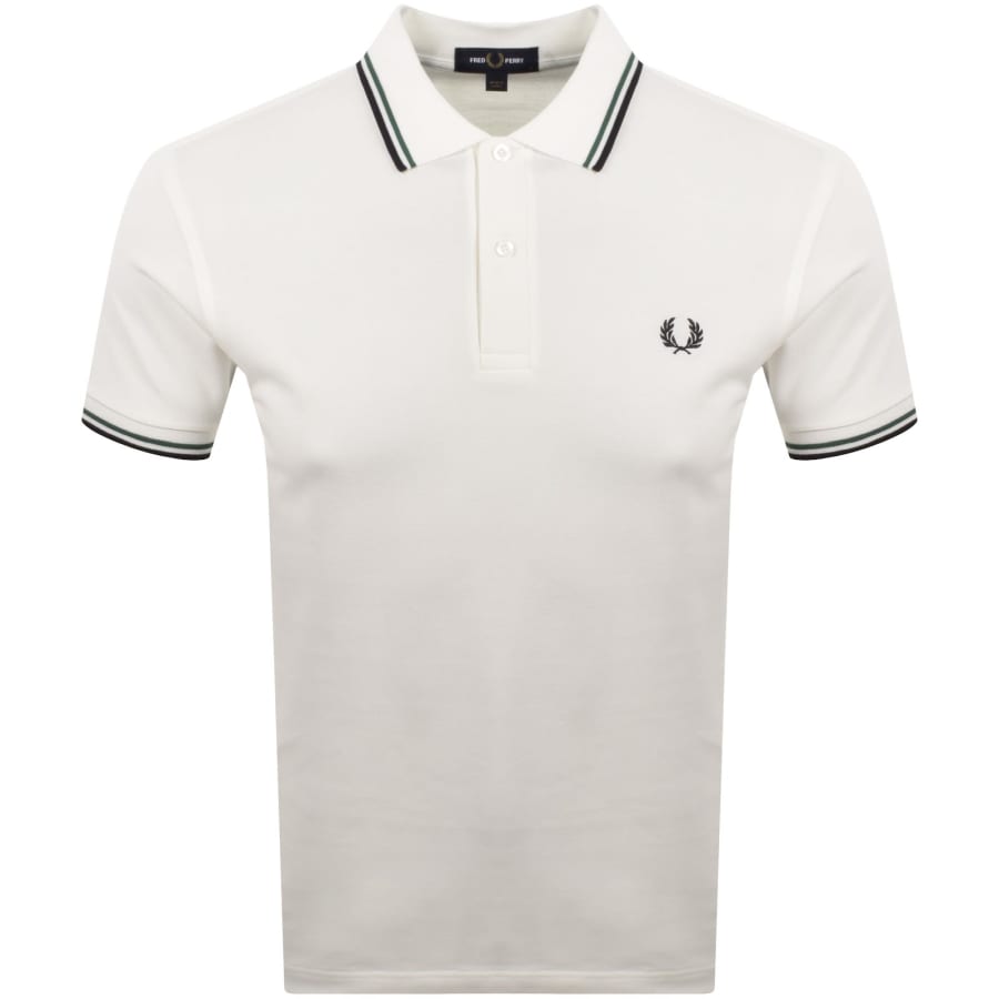 Fred Perry Twin Tipped Polo T Shirt White