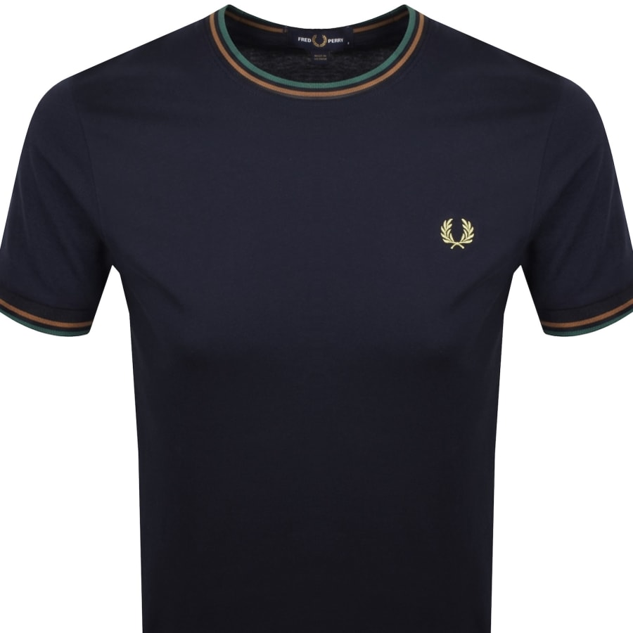 Fred Perry Twin Tipped T Shirt Navy