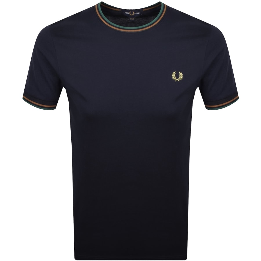 Fred Perry Twin Tipped T Shirt Navy