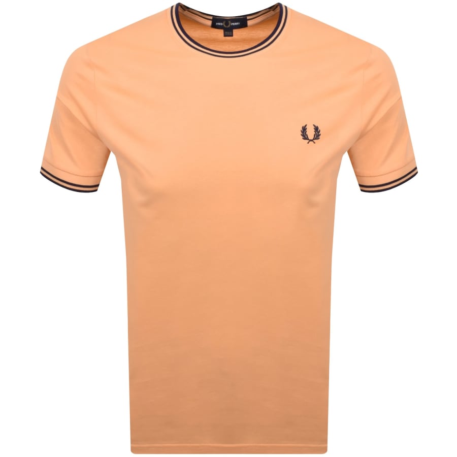 Fred Perry Twin Tipped T Shirt Orange