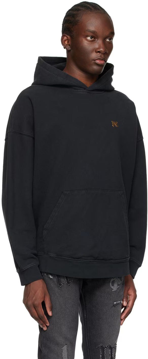 Black Burning Monogram Hoodie