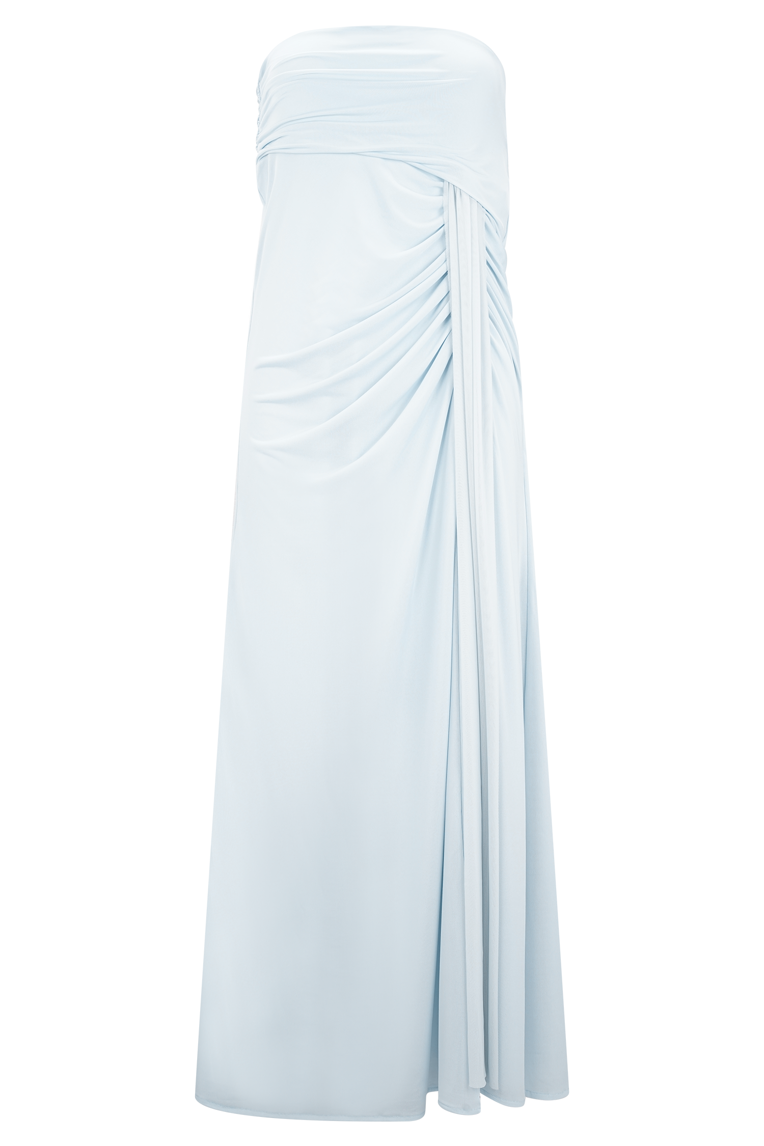 Calandra Slinky Maxi Skirt - Pale Blue