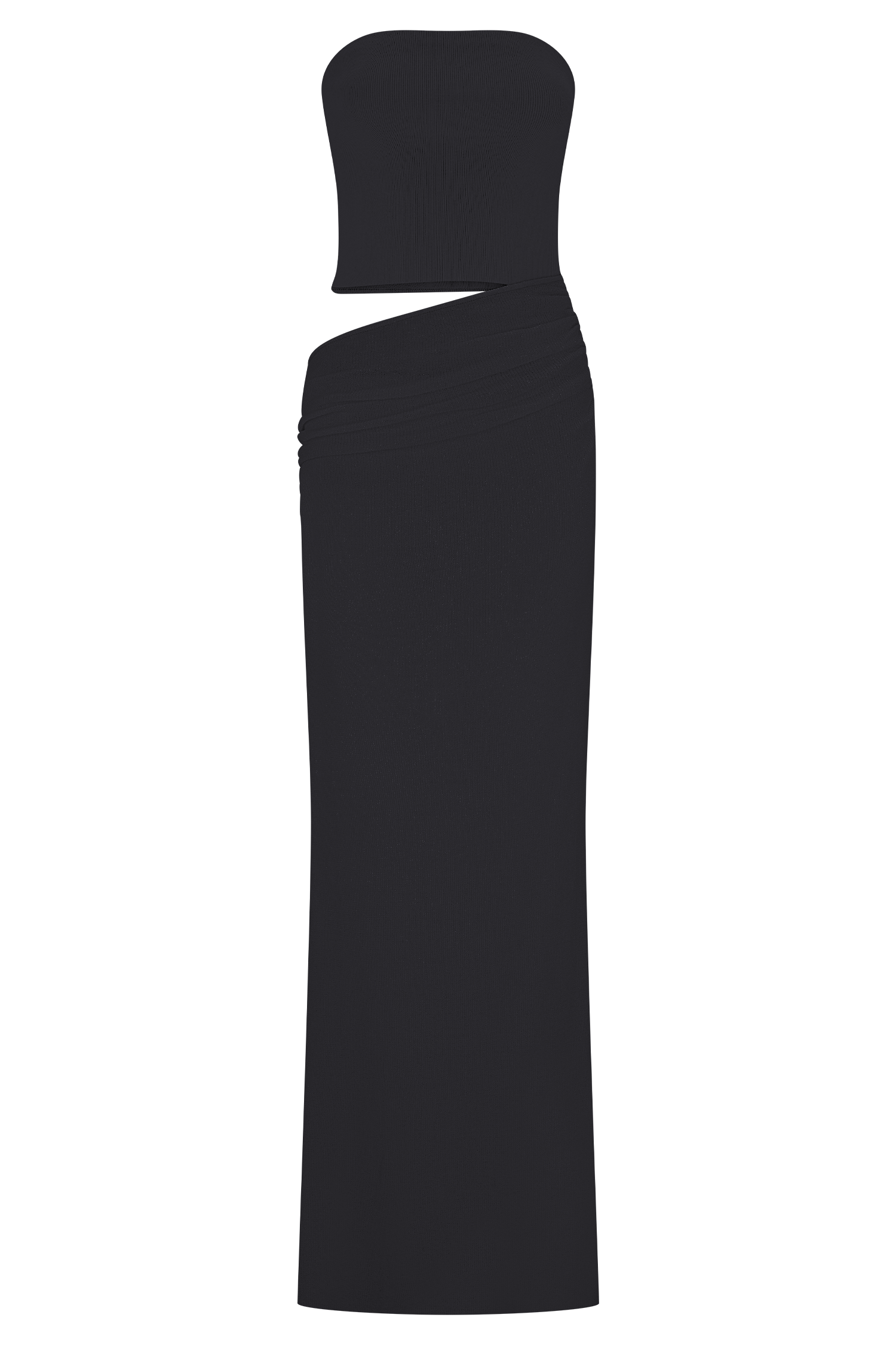 Jasiel Strapless Knit Maxi Dress - Black