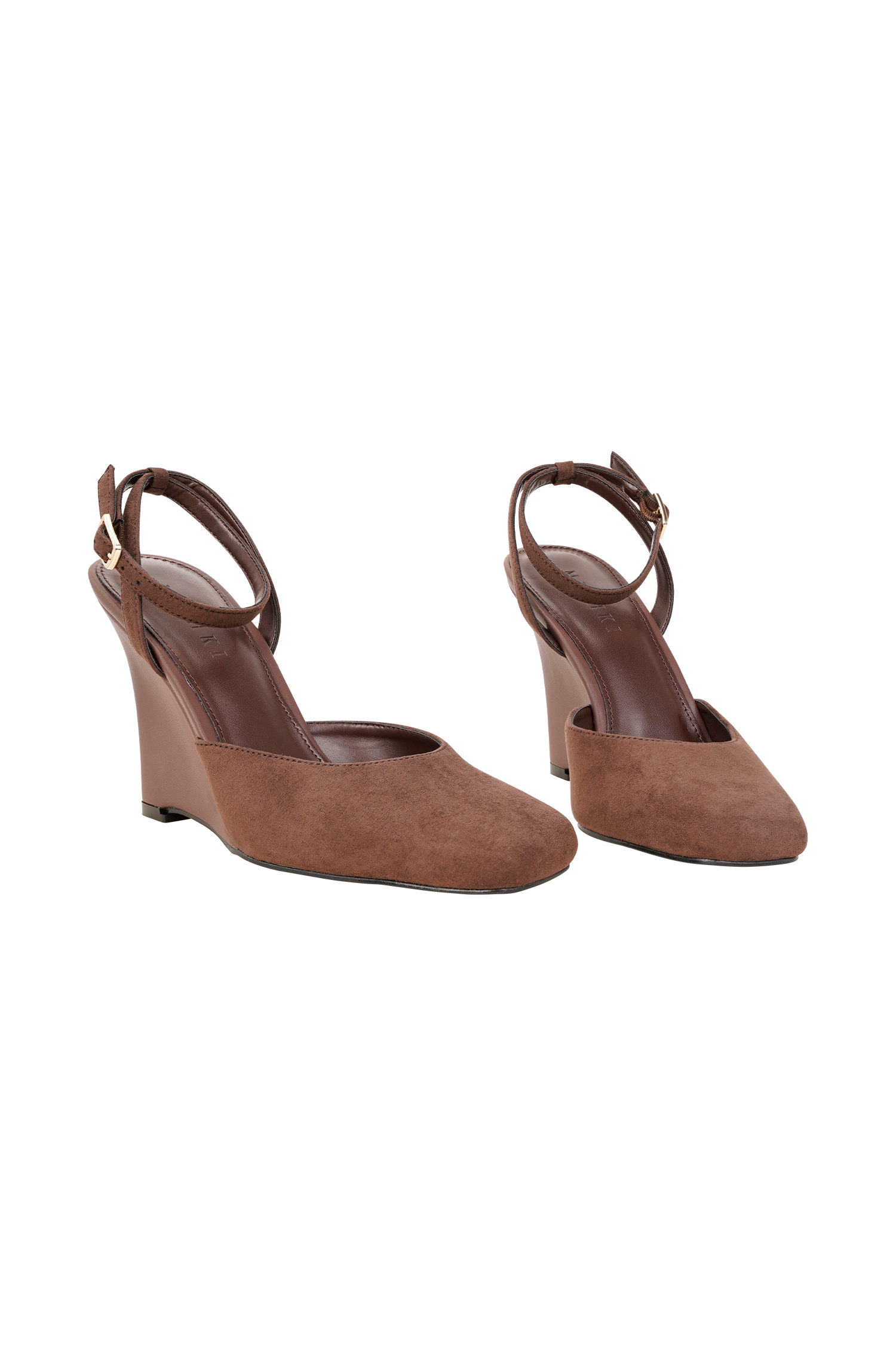 Kaleen Faux Suede Wedge Heel - Chocolate