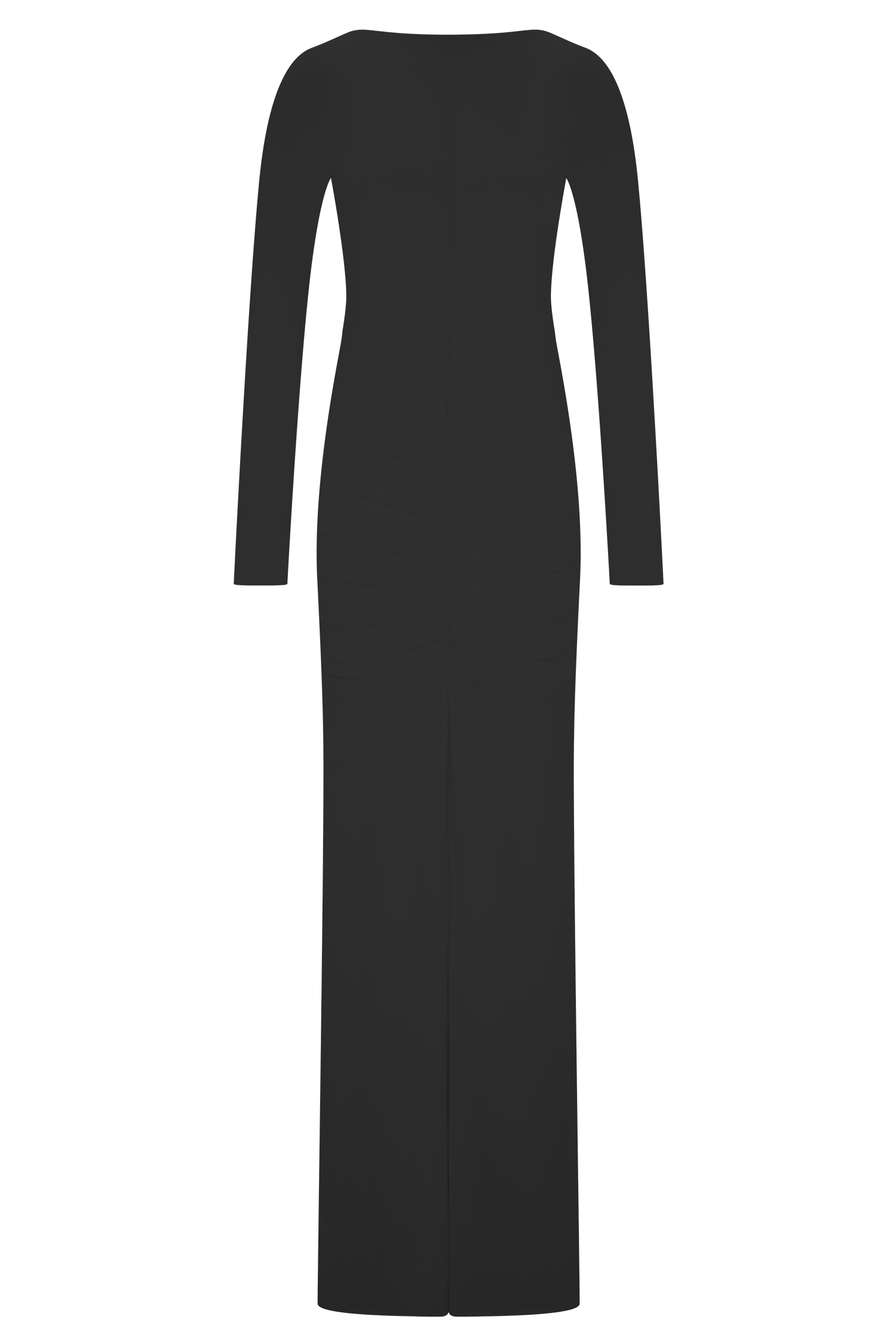 Louisa Long Sleeve Slinky Maxi Dress - Black
