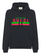 Gucci Original Logo Printed Hoodie in Black