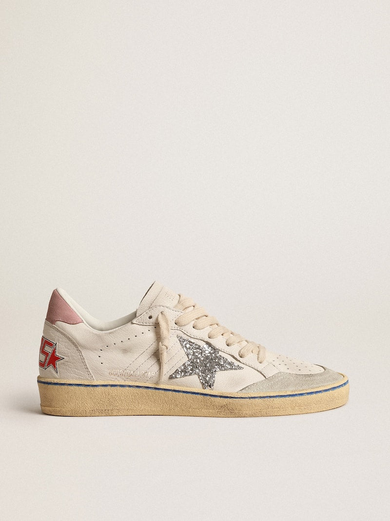 Ball Star LTD with glitter star and pink suede heel tab