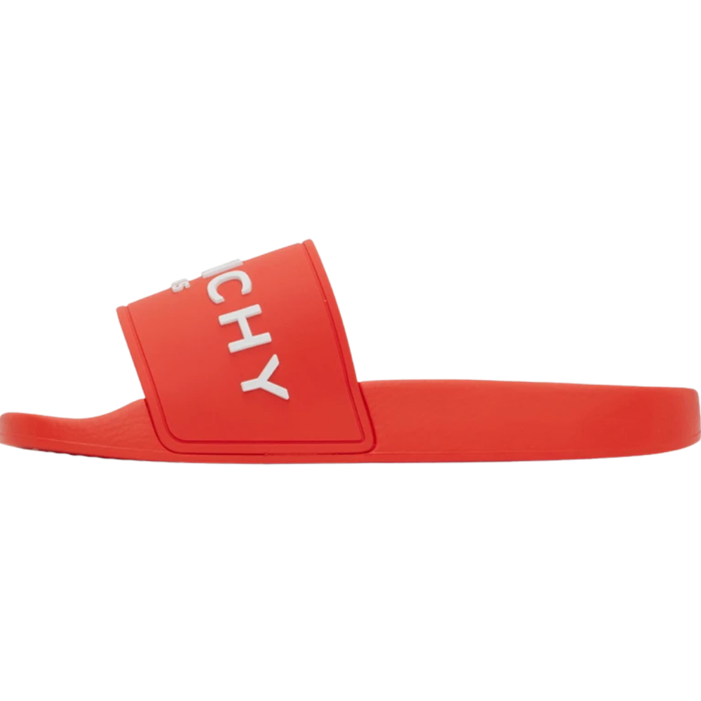 Givenchy Orange Embossed Slides