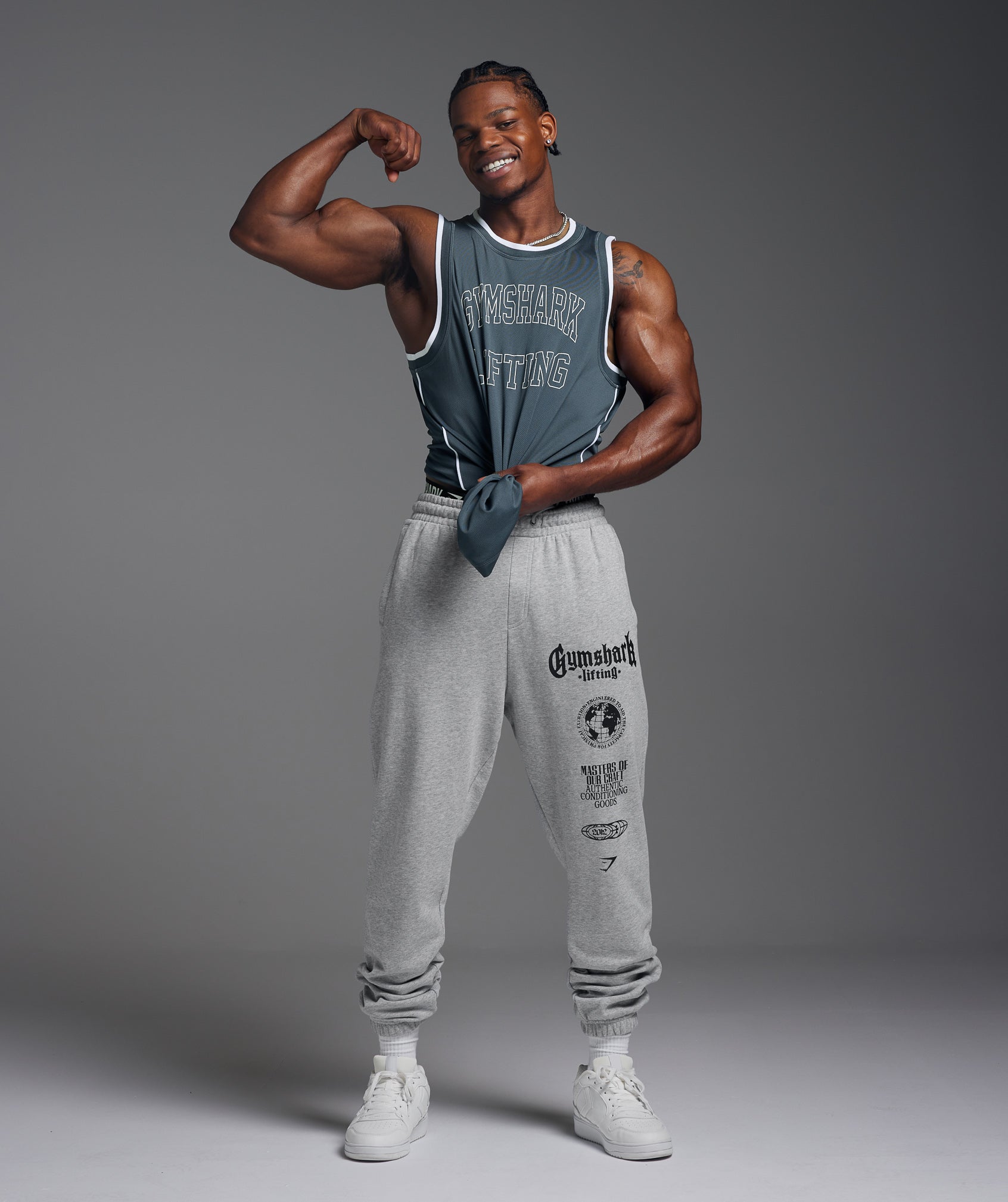 Gymshark Global Lifting Oversized Essential Joggers - Grey