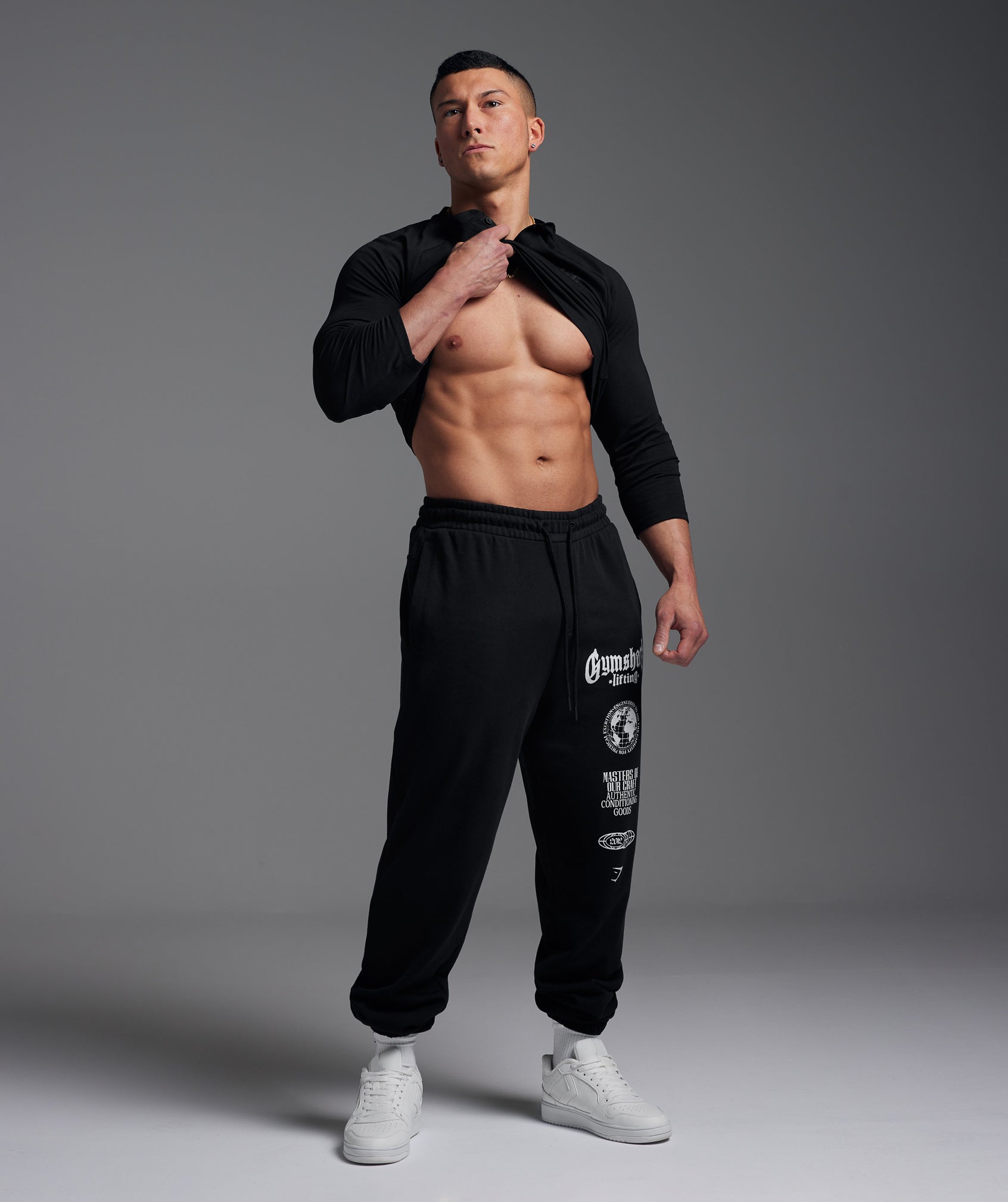 Gymshark Global Lifting Oversized Essential Joggers - Black