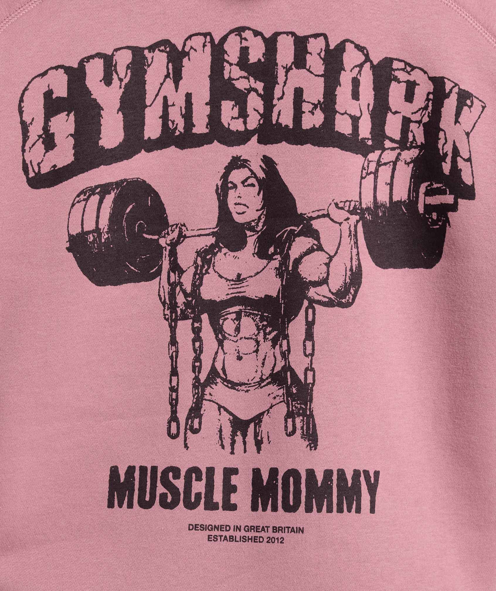 Gymshark Gritty Muscle Mommy Graphic Hoodie - Calm Pink