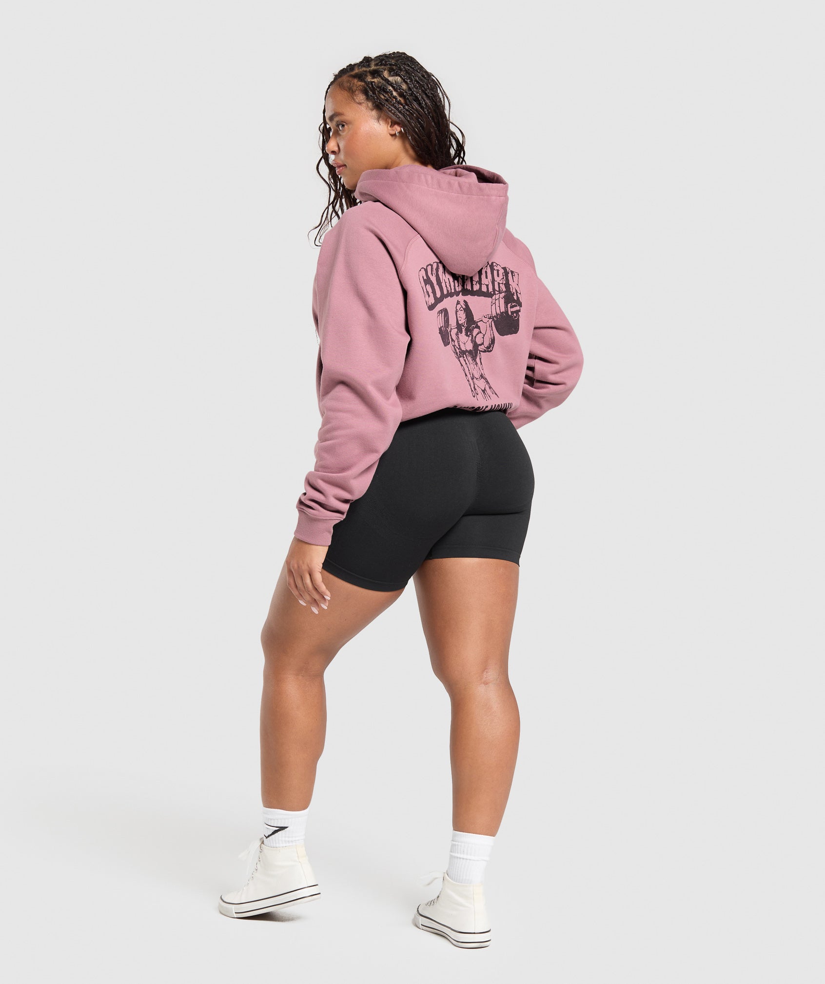 Gymshark Gritty Muscle Mommy Graphic Hoodie - Calm Pink