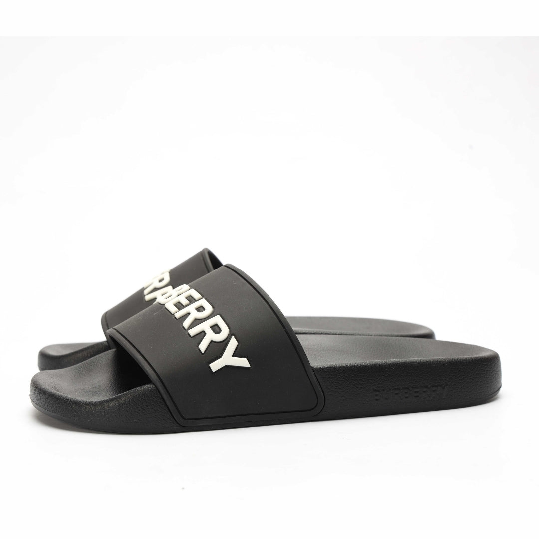 Burberry Black Logo Slides