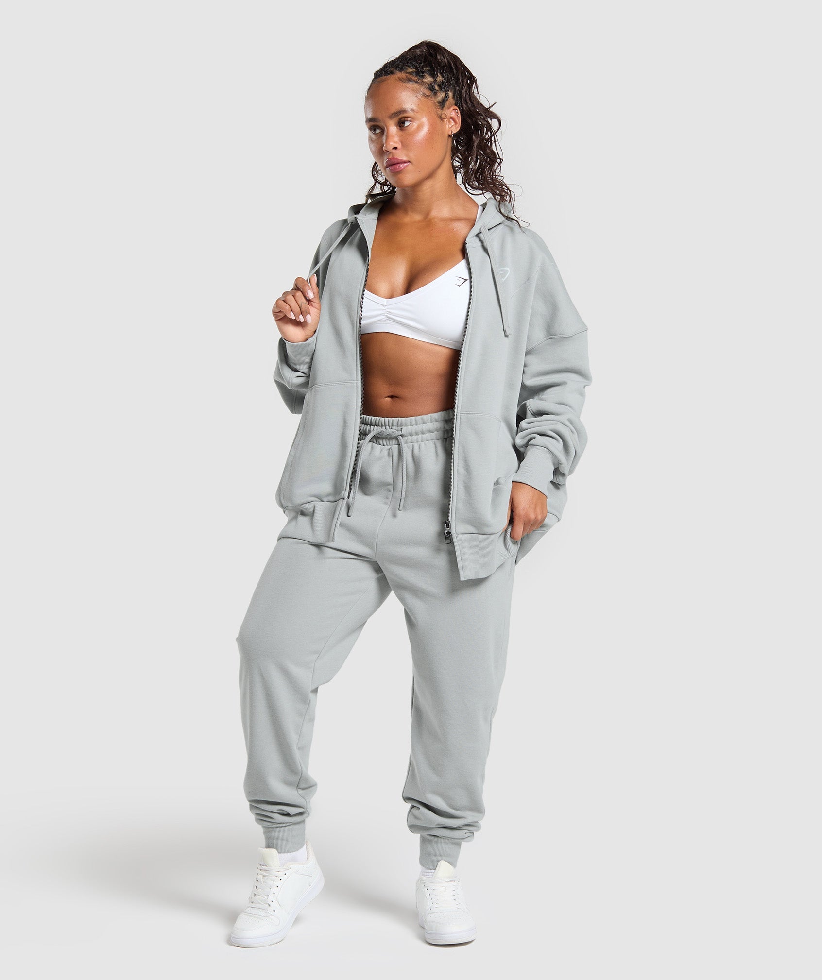 Gymshark Power Hoodie - Silver Grey