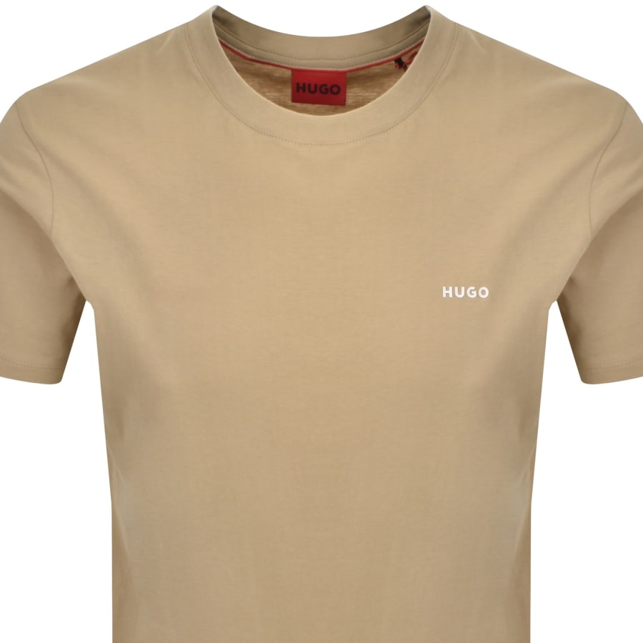 HUGO Dero222 T Shirt Beige