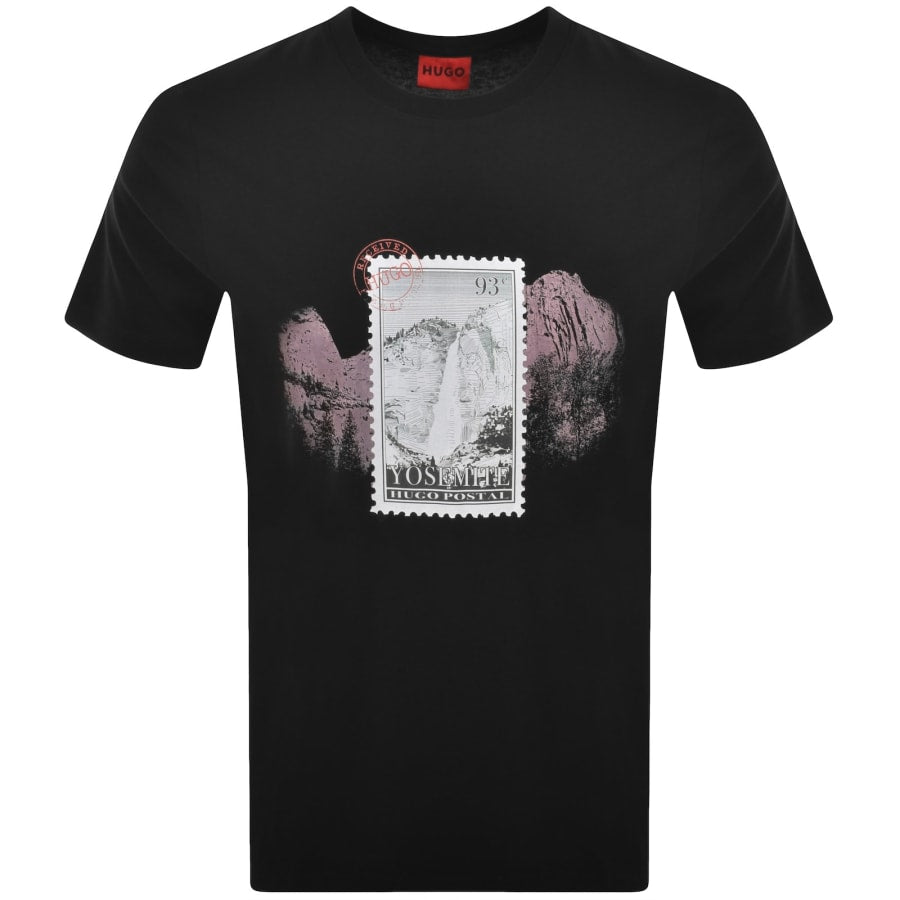 HUGO Divalis Crew Neck T Shirt Black