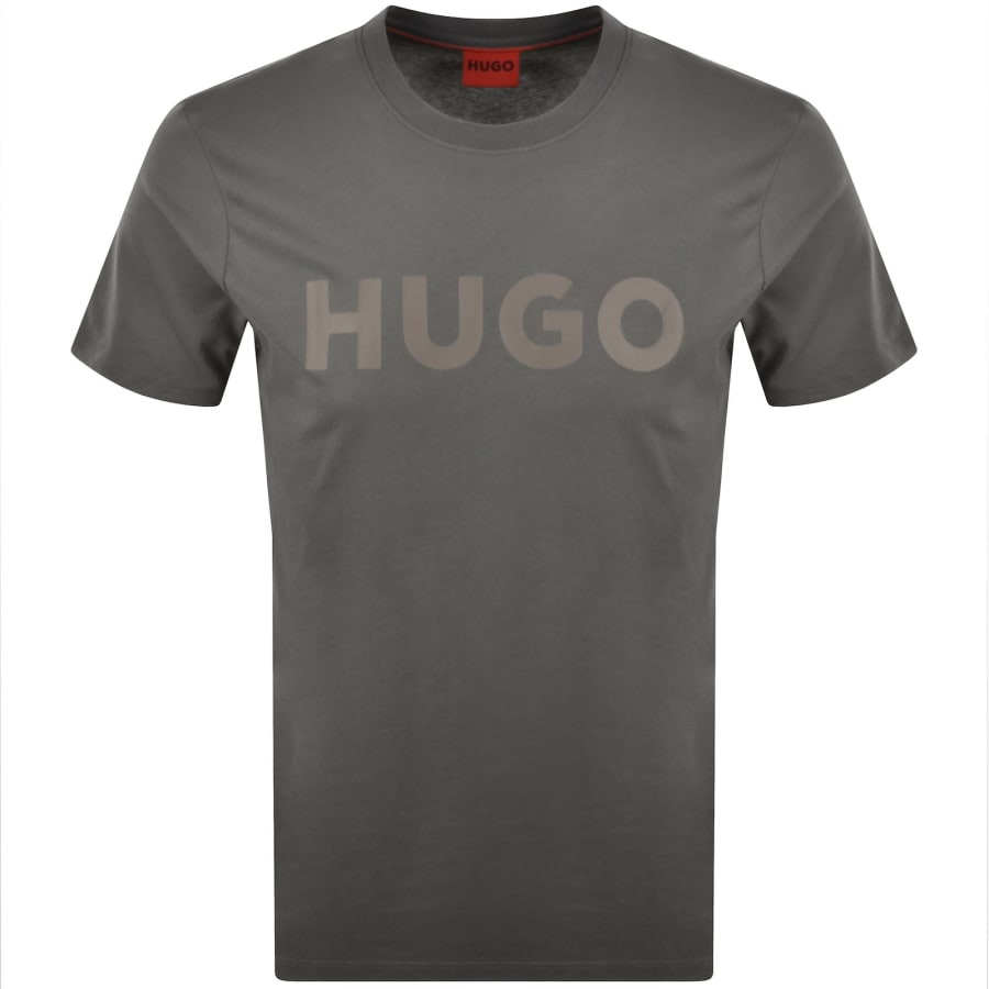 HUGO Dulivio Crew Neck T Shirt Grey