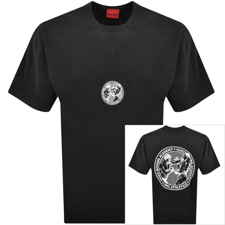 HUGO Dwresto Crew Neck T Shirt Black