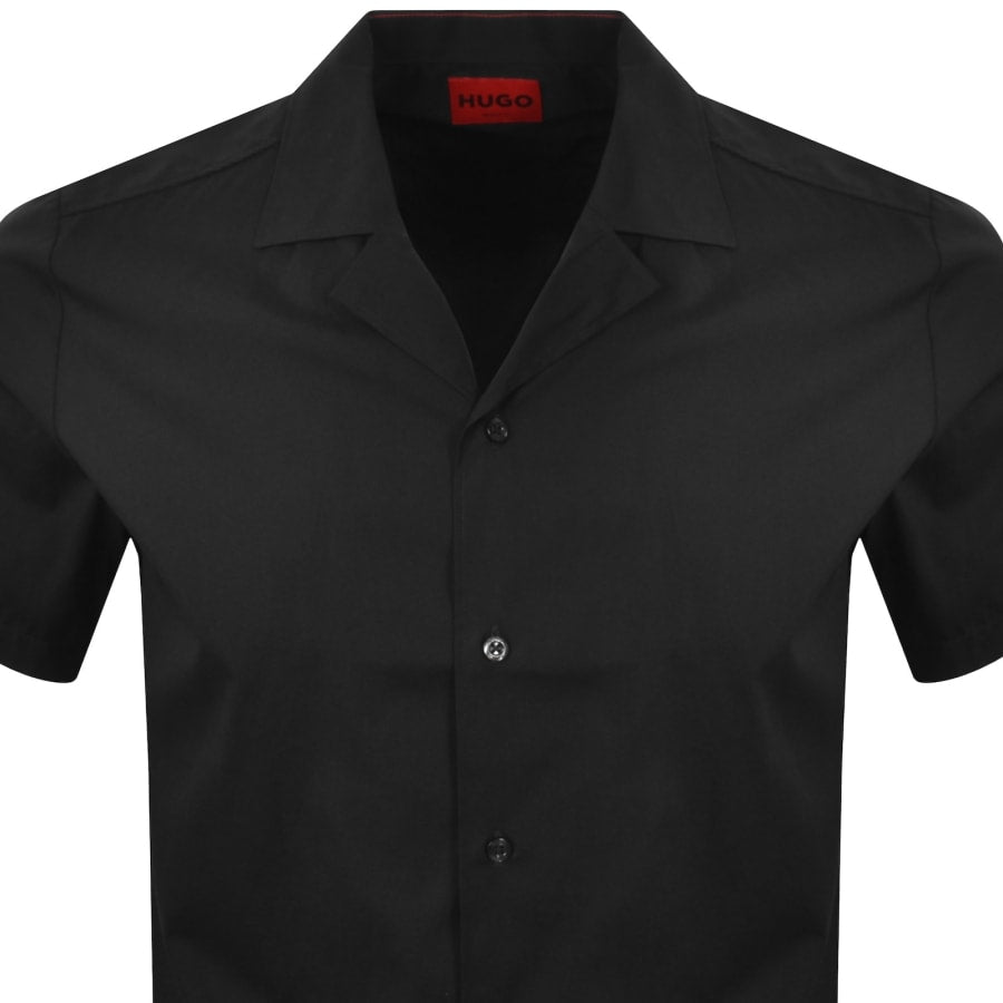 HUGO Ellino Linen Shirt Black