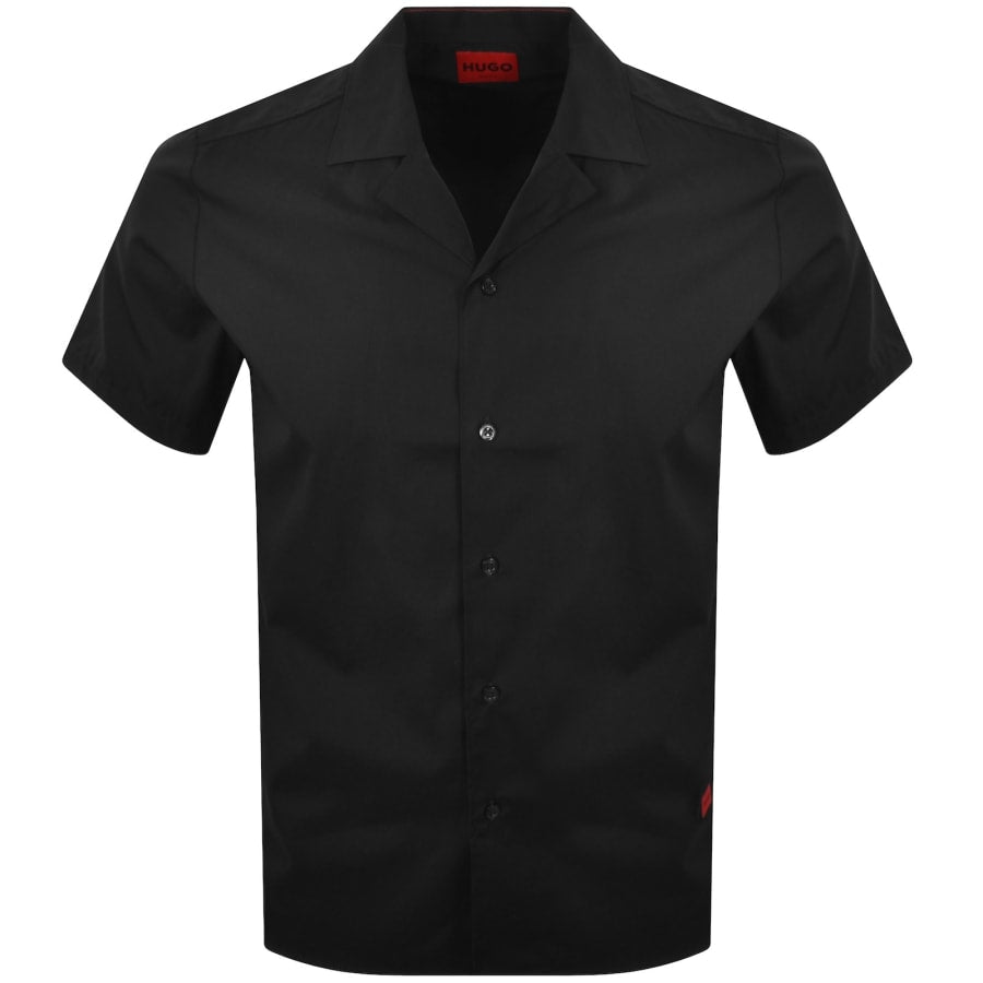 HUGO Ellino Linen Shirt Black