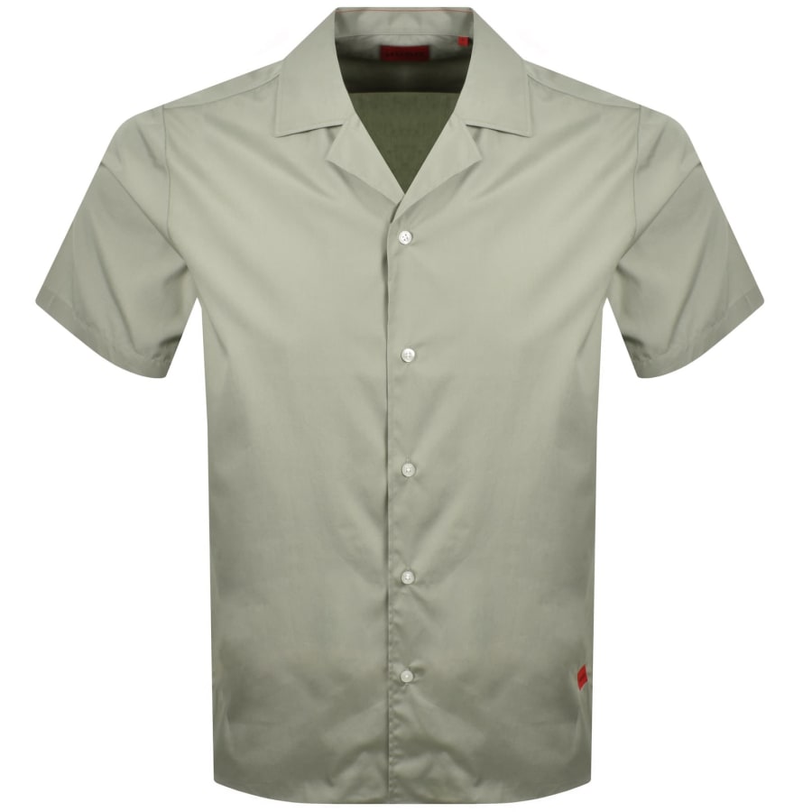 HUGO Ellino Linen Shirt Green