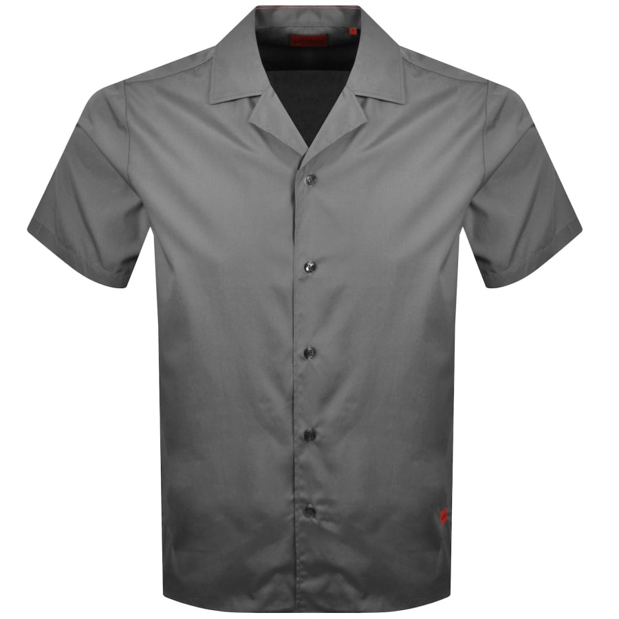 HUGO Ellino Linen Shirt Grey