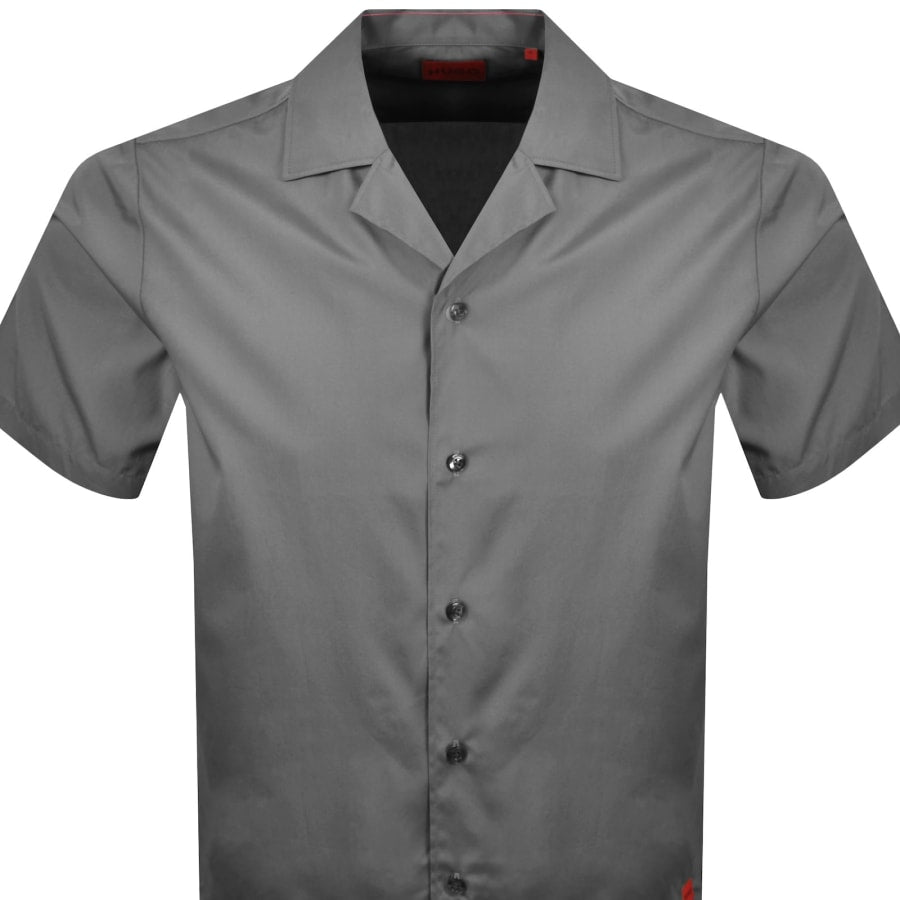 HUGO Ellino Linen Shirt Grey