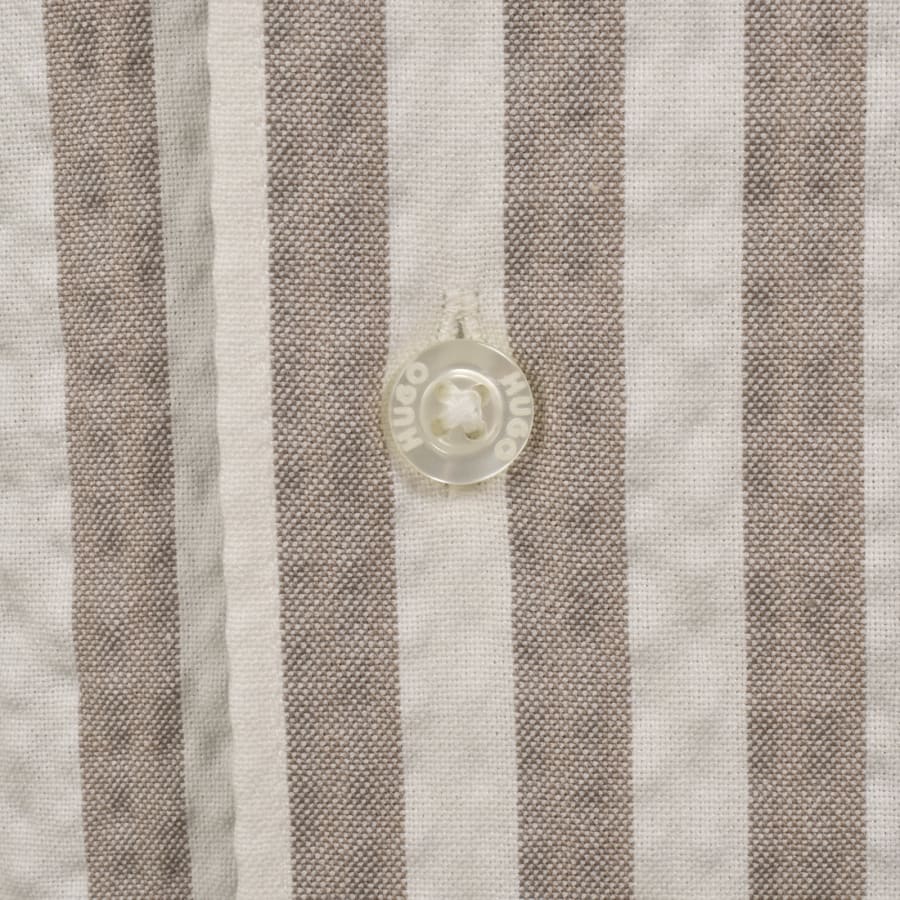 HUGO Espino Striped Shirt Light Brown