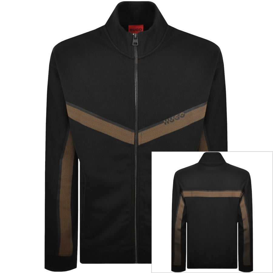 HUGO Full Zip Dingmoor Sweatshirt Black