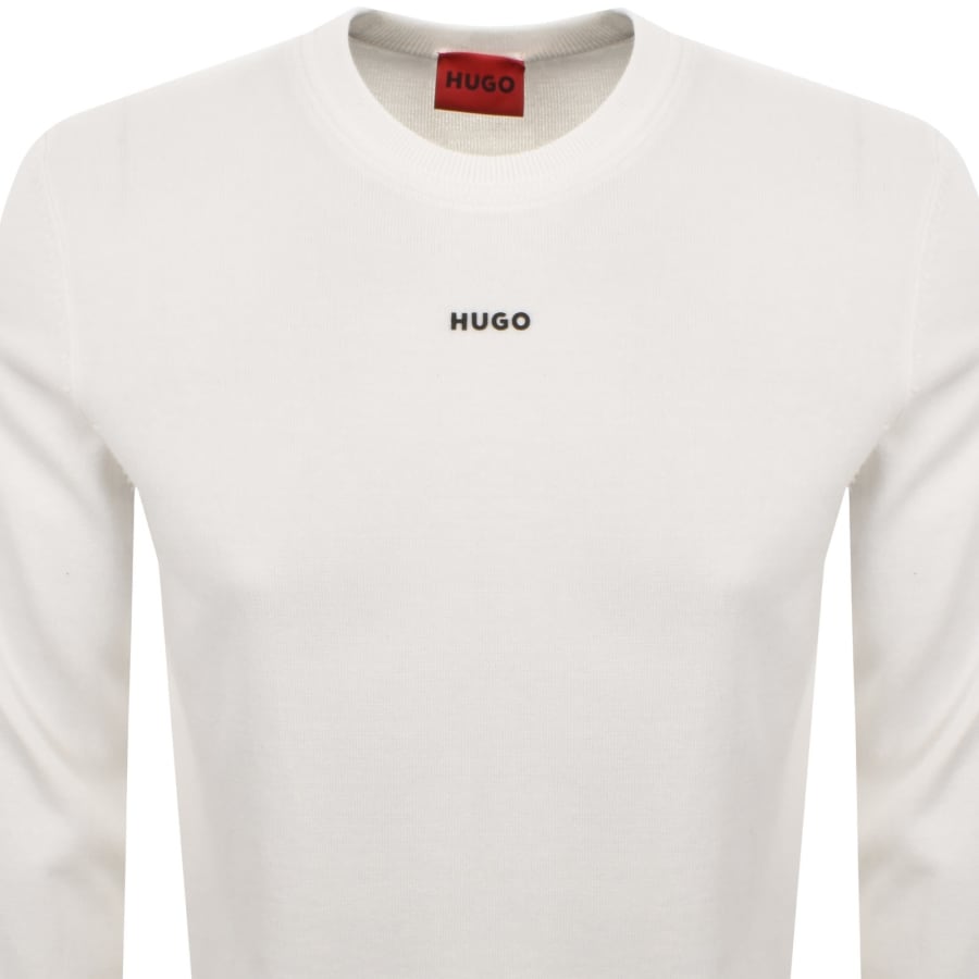 HUGO San Cassius Knit Jumper Cream