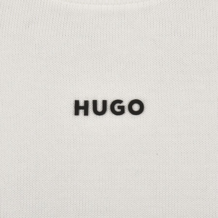 HUGO San Cassius Knit Jumper Cream