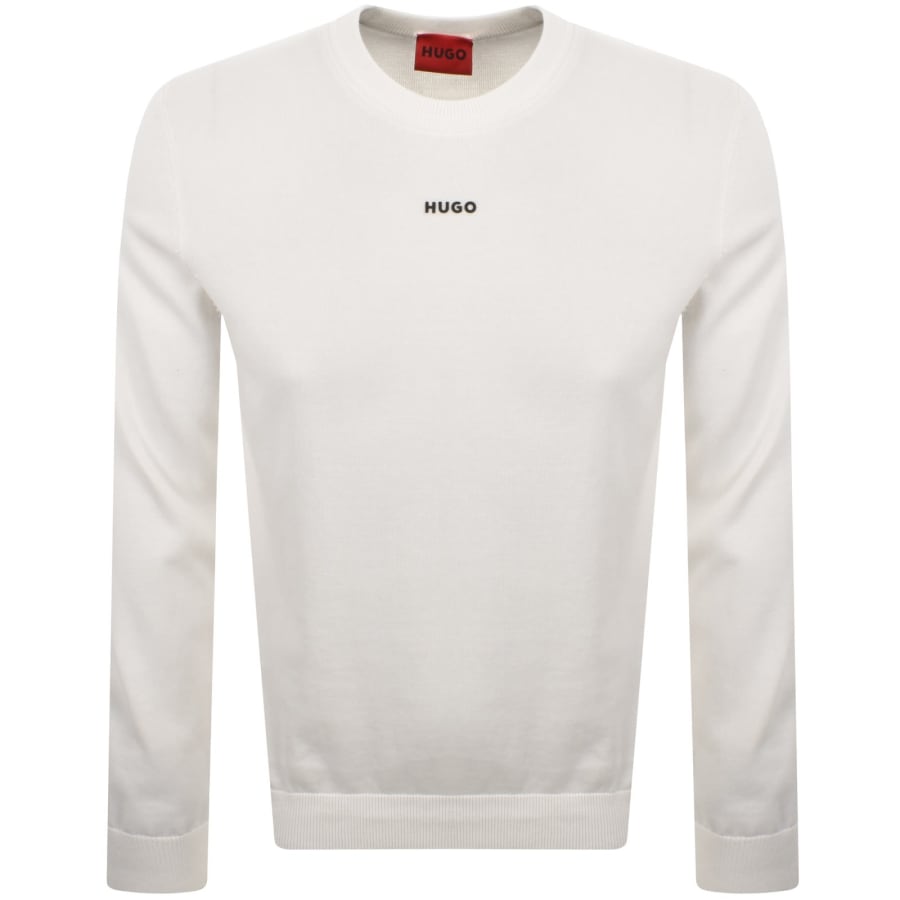 HUGO San Cassius Knit Jumper Cream
