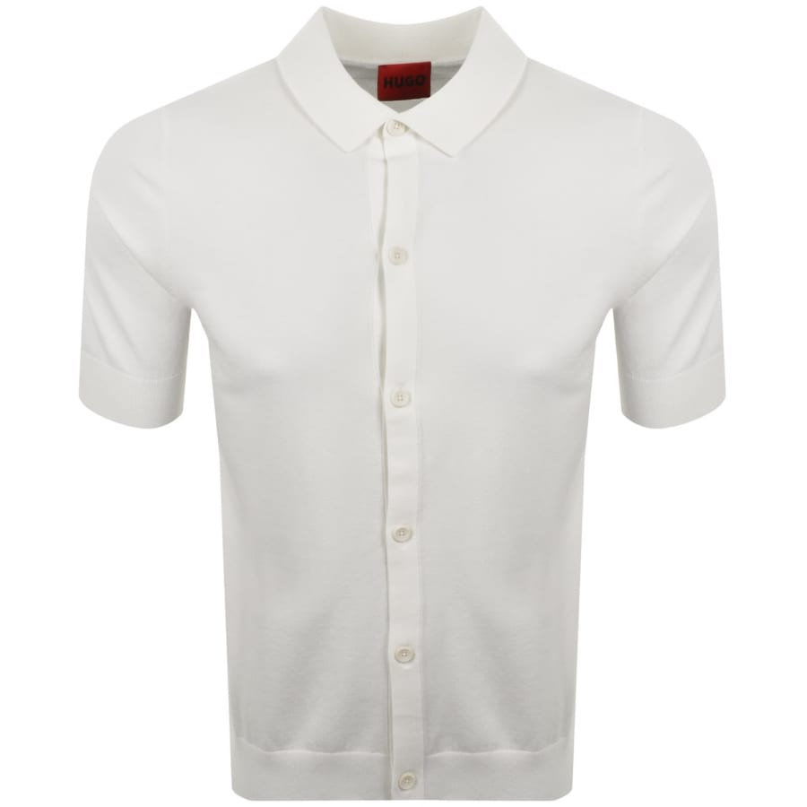 HUGO San Paco Knit Shirt Off White