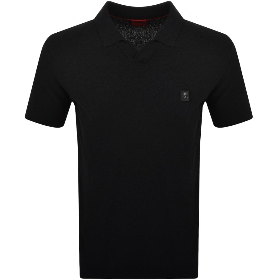 HUGO Shiplom Knit Polo Black