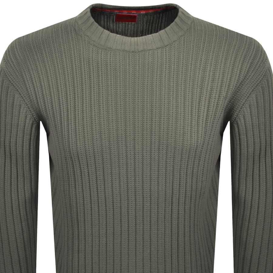 HUGO Sribben Knit Jumper Green