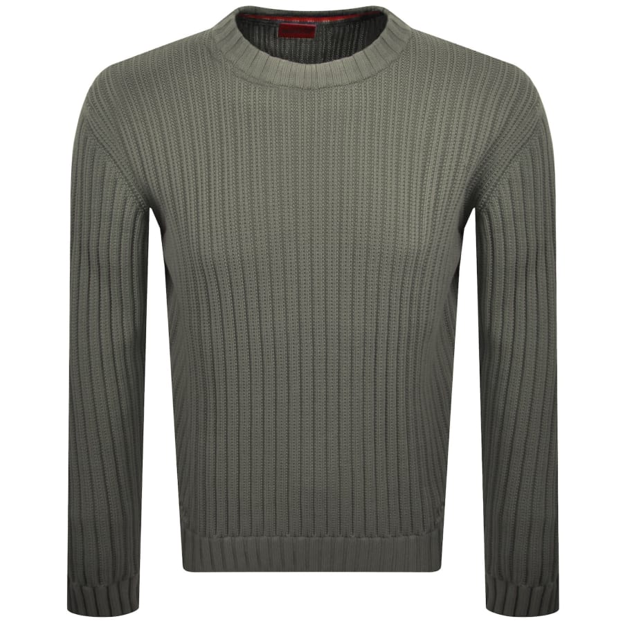 HUGO Sribben Knit Jumper Green