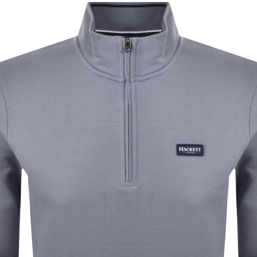 Hackett Half Zip Sweatshirt Blue