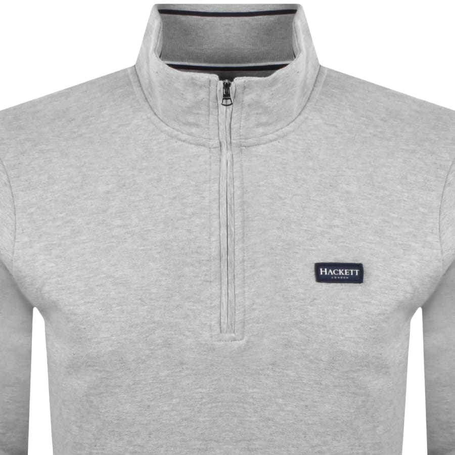 Hackett Half Zip Sweatshirt Grey