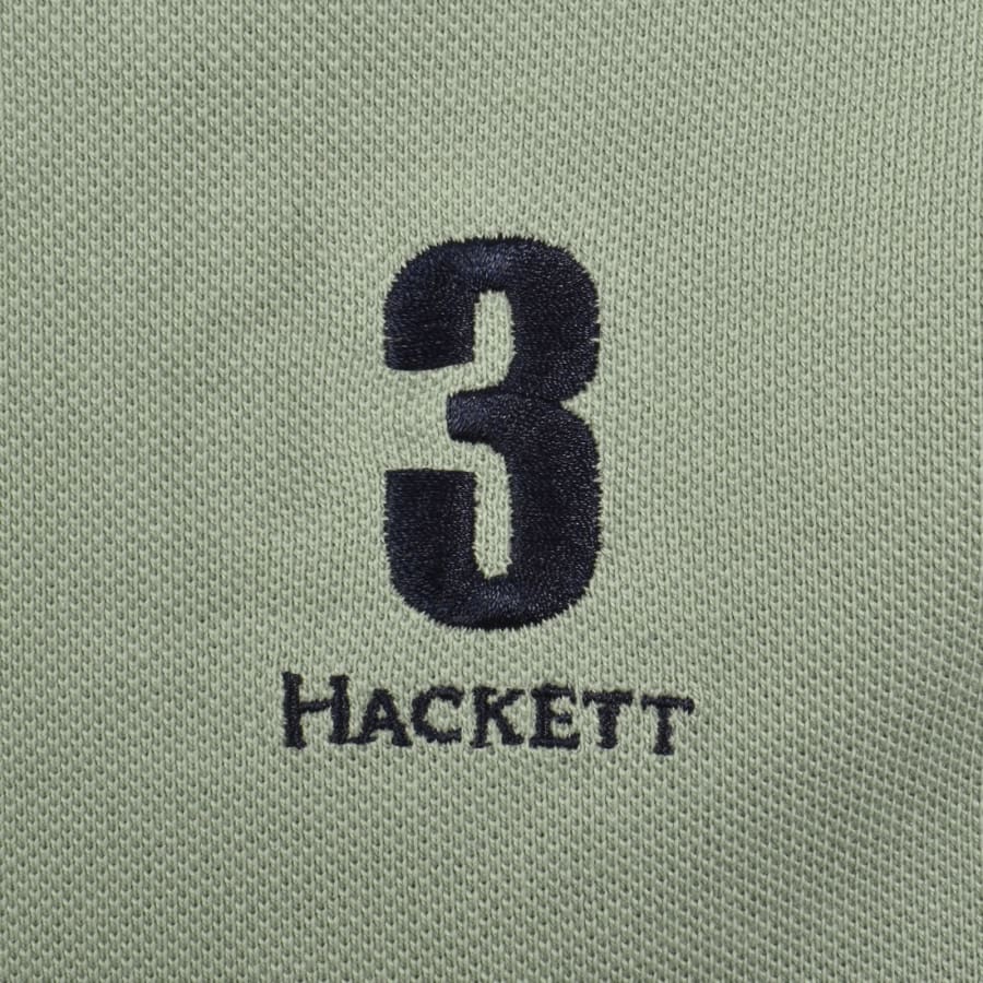 Hackett Heritage Number Polo T Shirt Sage Green