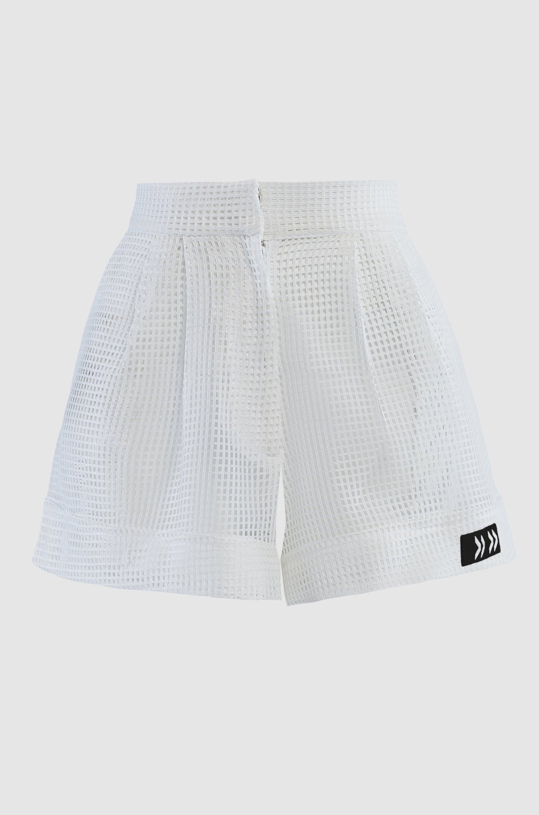 HIGH WAISTED MESH SHORTS