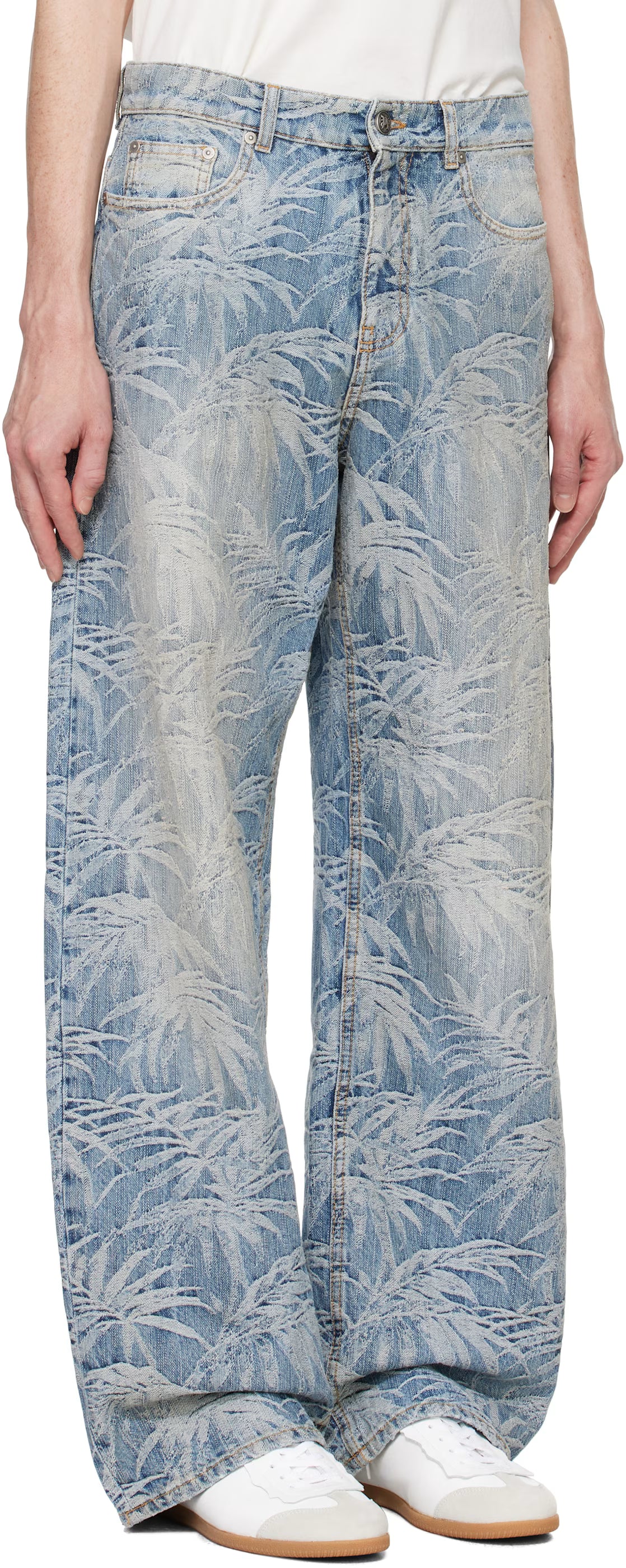 Blue Palms Wash Loose Jeans