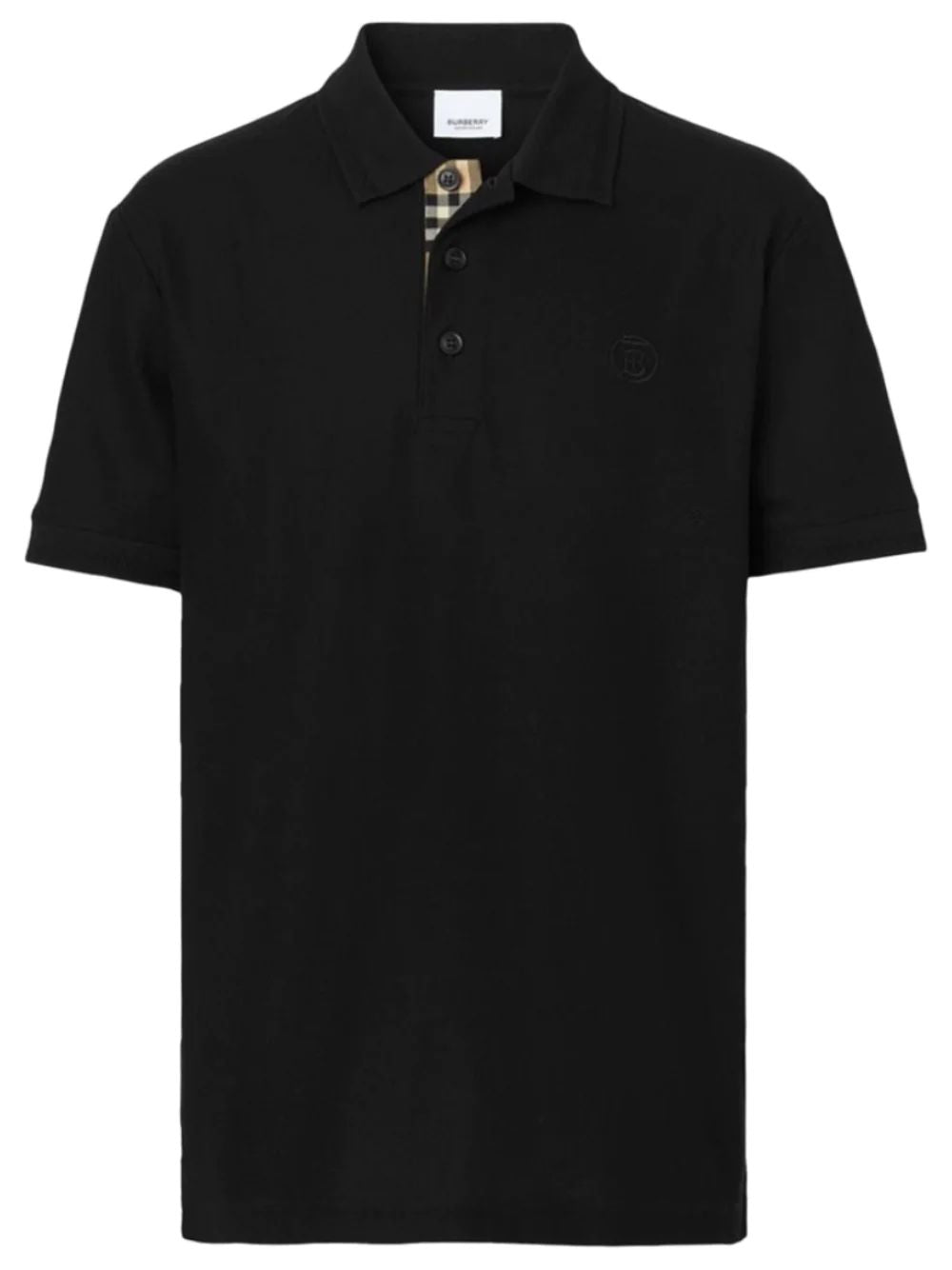 Burberry Burberry Monogram Polo Tee Black - Size: S T-Shirts | Shop From The Mirage