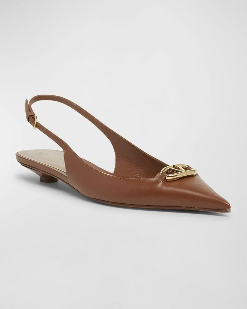 The VLogo Slingback Ballerina Flats – Tobacco